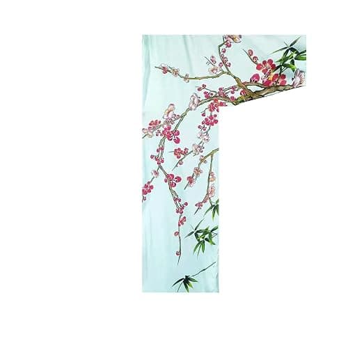 Kwedhonjh Women's Classic 100% Silk Kimono Robe, Bathrobe—Printed Pattern thumbnail 8