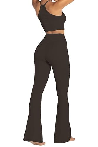 Sunzel Womens Flare Leggings No Front Seam Flare Yoga Pants with Tummy Control Crossover High Waist - 28" / 30" / 32" / 34" thumbnail 8