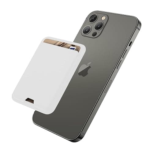 iLodn Magnetic Wallet Compatible with MagSafe for iPhone 17 16 15 14 13 12 Pro Max Air Plus Model, Mag 3 Safe Card Holder Stick on Accessories for Apple Cell Phone & Case, White - Image 1