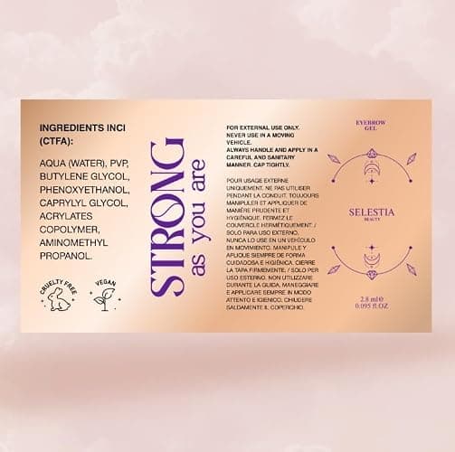 SELESTIA BEAUTY Clear Eyebrow Gel – Long-Lasting Formula for Strong Hold & Natural Finish, Clump & Flake Free – Taming & Defining Brow Lamination Gel, 0.095 fl.oz. – Strong As You Are thumbnail 8