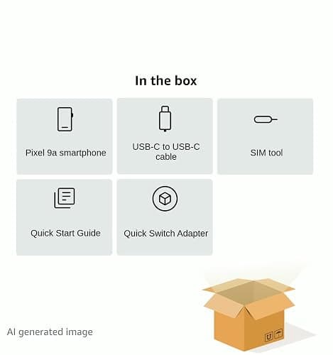 Google Pixel 9a - 128 GB -Unlocked Android Smartphone with AI Camera, All-Day Battery and Powerful Security - Porcelain thumbnail 7