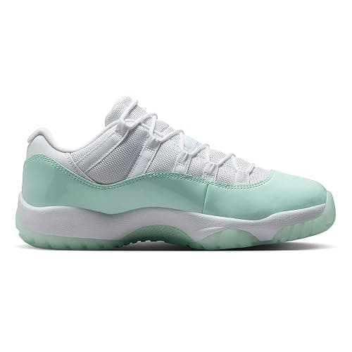 Jordan 11 Retro Low Sneaker in White & Teal thumbnail 3