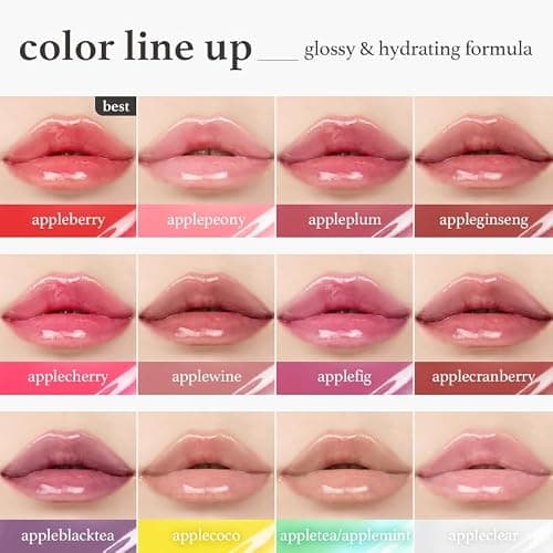 NOONI Korean Lip Oil - Applewine | Long-Lasting, Moisturizing, Plumping, Revitalizing for Dry Lips, Waterproof, No Peel Off, Hydrating, Nourishing Crystal Clear, Stocking Stuffers, 0.12 FL Oz thumbnail 8