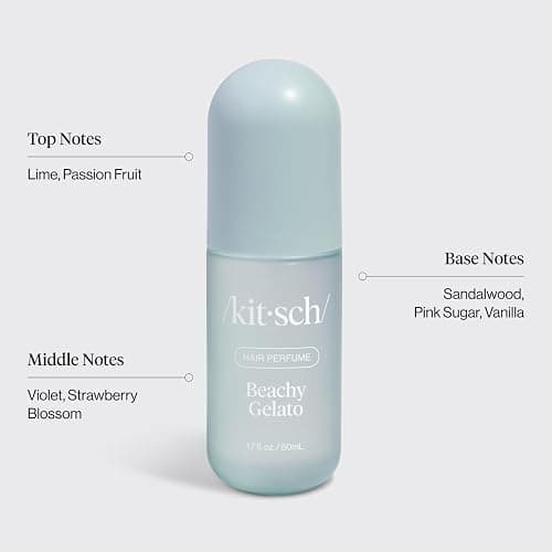 Kitsch Hair Perfume for Women- Beachy Gelato | Clean, Deodorizing & Patented Odor-Eliminating Technology Hair Spray & Body Mist- Freshen Hair, Body & Pillows- Tropical Citrus, Vanilla Bean Scent- 50mL thumbnail 7
