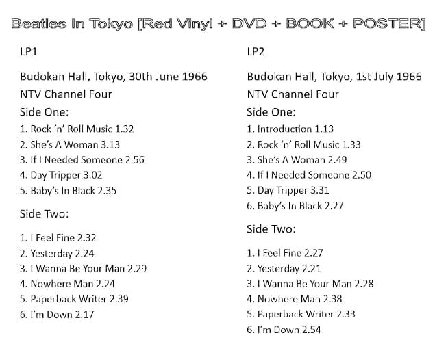 Beatles In Tokyo Red Vinуl BOOK + POSTER thumbnail 2