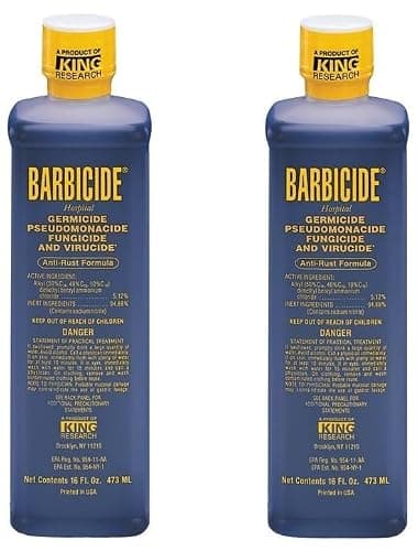Generic Barbicide Disinfectant Solution – 16fl oz Barbicide Disinfectant Liquid – Multipurpose Salon Disinfectant for Barber Shop, Nail Tools, Clippers – Anti-Rust Disinfectant Cleaner (2) - Image 1
