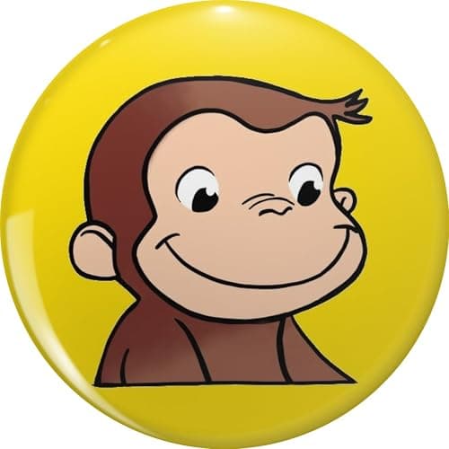Curious George Pin Lapel Pin Cute Brooch Pins Badges 0.75" - Image 1