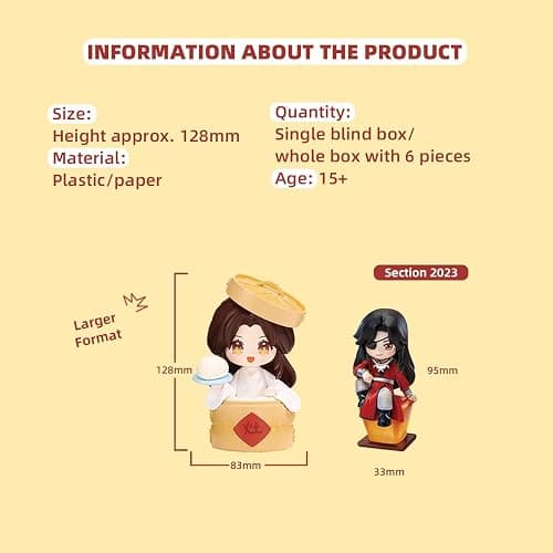 Heaven Official Blessing Hua Cheng Xie Lian Chibi Figure Blind Box Anime | Heaven Official Blessing Hua Cheng Xie Lian Chibi Figure Holiday Edition Blind Box Anime Gift (Single (randomized)) thumbnail 2