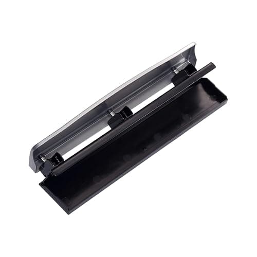 Bostitch Office Premium 3 Hole Punch, 12 Sheet Capacity, Metal, Rubber Base, Easy-Clean Tray, Silver thumbnail 3