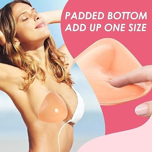 Snowy Sticky Bra Inserts,Reusable and Waterproof Double Sided Snowy Inserts,Sticky Bra Push Up for Women Dresses Bikinis thumbnail 6