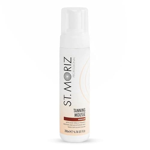 St Moriz Professional Medium Self Tanner Mousse - Sunless Instant Self Tanning Foam for a Deep, Natural Looking Fake Tan - With Aloe Vera & Vitamin E (6.76 fl oz) - Image 1