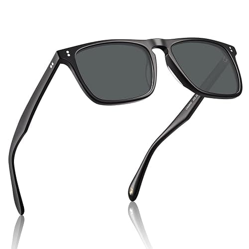 CARFIA Retro Polarized Sunglasses for Men UV Protection Hand-crafted Acetate Frame Fashion Cool Sun Glasses CA53572 - Image 1