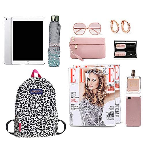 Van Caro Leopard Print Backpack Large College Backpack Casual Bookbag Laptop Backpack Computer Bag Travel Daypack for Women Men,Zebra-Stripe(No Pendant) thumbnail 6