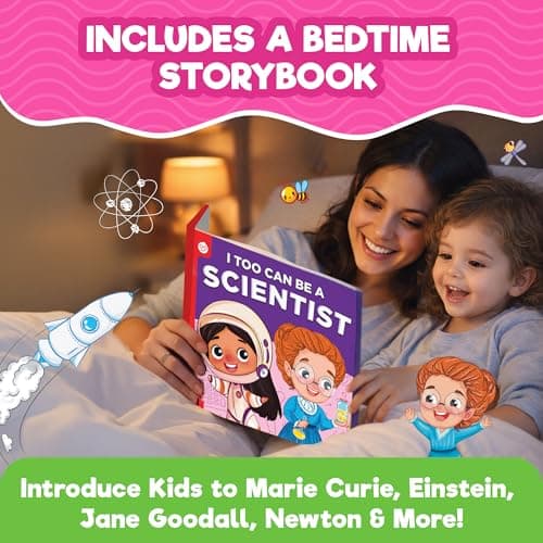 Doctor Jupiter Preschool Science Kit for Kids Ages 3-5 | Toddler Learning Activities, Birthday Gift Ideas for 3-4-5 Year Old Girls | Learning & Educational Toy STEM Kit with 100+ Experiments thumbnail 6