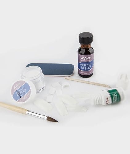 KISS French Acrylic False Nails Sculpture Kit, Natural & French Manicure, Extended Bubble-Free Nail Tips with Acrylic Liquid & Powder, Maximum Speed Nail Glue, Application Brush, & 40 Fake Nails thumbnail 10