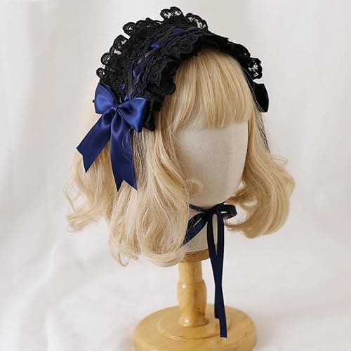 TTYAO REII Women's Lolita Headband Black Lace Maid Hairband Hair Accessories Girls Gothic Headdress for Cosplay Costume Party thumbnail 2