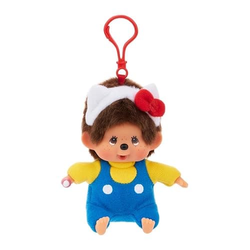 Monchhichi x Hello Kitty Costume Keychain Plush Doll - 4" Monchhichi - Image 1