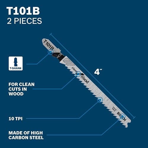 Bosch T5002 10 pc. T-Shank Jig Saw Blade Set for Wood and Metal thumbnail 3
