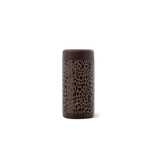 HydroJug Slim Can Cooler 12 oz, Stainless Steel Can Holder, Brown Leopard | Fits 12 oz slim cans, double-wall insulated, snug fit wings, screw-top lid, cup holder friendly, dishwasher safe thumbnail 3