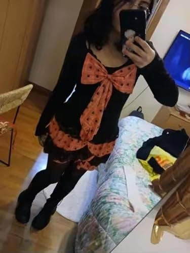 NIUVOO Women Y2k Lace Trim Spaghetti Strap Mini Dress 2000s Vintage Harajuku Pleated Scene Dress Party Club Emo Grunge Aesthetic Gyaru Clothes thumbnail 4