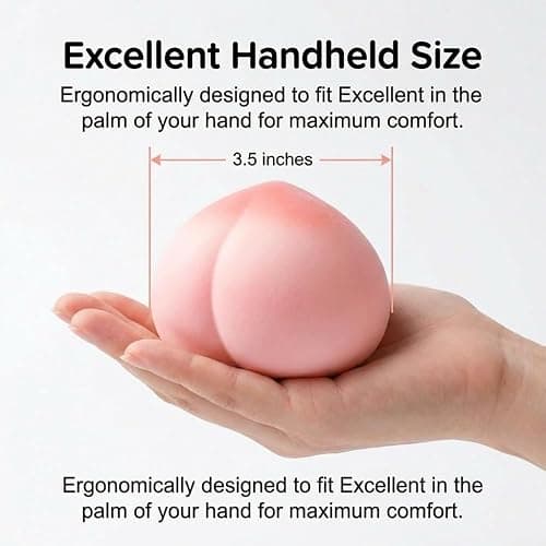Peach Squishy Slow Rising Stress Relief Toy, Realistic Peach Shaped Squeezable Ball for Adults, Soft Flexible Fidget Toy for Anxiety Relief, Decompression Gift for Office Desk Decor (Yellow) thumbnail 4