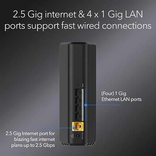 NETGEAR Nighthawk Dual-Band WiFi 7 Router (RS90) – Router Only, BE3600 Wireless Speed (up to 3.6 Gbps) - Covers up to 2,000 sq. ft., 50 Devices – 2.5 Gig Internet Port - Free Expert Help thumbnail 5