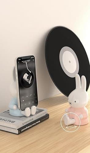 Miffy Portable Bluetooth Speakers, Cute Portable Wireless Speakers with Loud Stereo Sound, Built-in Mic, TF-Card Slot, Dual Pairing,40H Playtime for Room, Desk Decor, for her (Pink) - Pink thumbnail 6