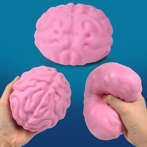 YIQUDUO Plus Size Large Brain Squishy Squeeze Ball Giant Jumbo Big Brain Ball Stress Relief Toy, Fun Toy for Party Favors thumbnail 3