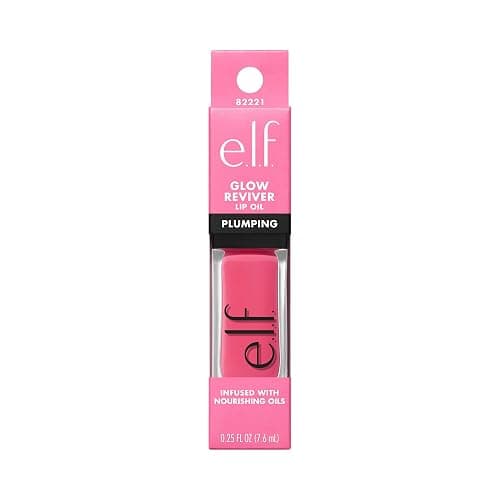 e.l.f. Glow Reviver Plumping Lip Oil, Tinted Lip Plumper For A High-Shine, Plump Finish, Infused With Jojoba Oil, Vegan & Cruelty-Free, Burst Bubble thumbnail 9