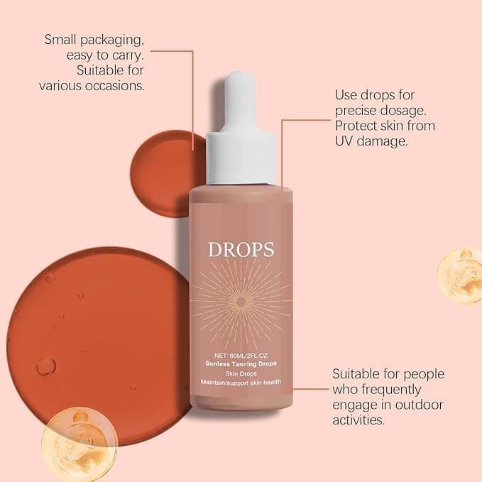 Sunless Tanning Drops,2025 Upgrade Dolce Tan Love Drop,Enhancing Your Natural Skin Tone,Tanning Drops U Drink Sun-Kissed Glow,Medium Skin Tone,Sun-Kissed Bronzing,Drop Form thumbnail 5