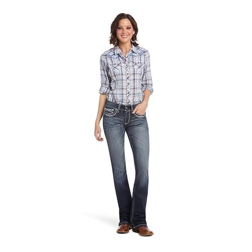 Ariat Women's R.E.A.L. Mid Rise Stretch Entwined Boot Cut Jean thumbnail 4