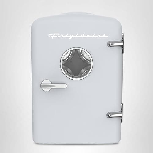 Frigidaire EFMIS171 Retro Mini Portable Personal Fridge - Ideal for Home, Office or Dorm - Includes Carrying Handle, AC/DC Wall/Car Charger (White) thumbnail 9