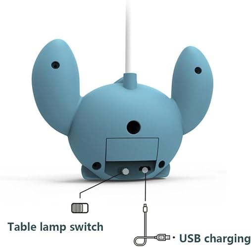Stitch Children's Desk Lamp Study Lamp with Pencil Sharpener Night Light Cartoon Design Rechargeable Dimmable LED Reading Lamp for Children. (Pink) thumbnail 5