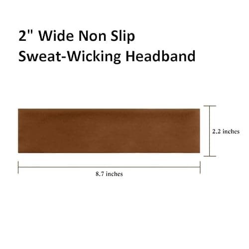 TERSE Headbands for Women Short Hair Non Slip Elastic Sweat Hairbands Soft Fabric Hair Bands Workout Yoga Running Sport Thin Hairwrap for Girls thumbnail 2