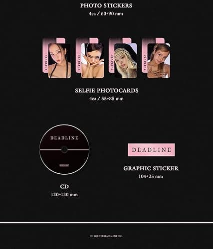 BLACKPINK [3rd MINI ALBUM DEADLINE](PINK Ver.) + 3 Extra Photocards Set thumbnail 4