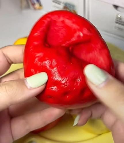 Food Slow Rising Squishy Stress Reliever for Adults Soft PU Foam Office Desk Fidget Anxiety Focus Tool Faux Food Sensory Prop for Relaxation (red Strawberry) thumbnail 6