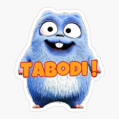 Tv Bear Birthday Lemmings YouTube and The Kids Baby Grizzly Happy Grizzy Sticker Decal Vinyl - Peel and Stick to Any Smooth Surface - Image 1