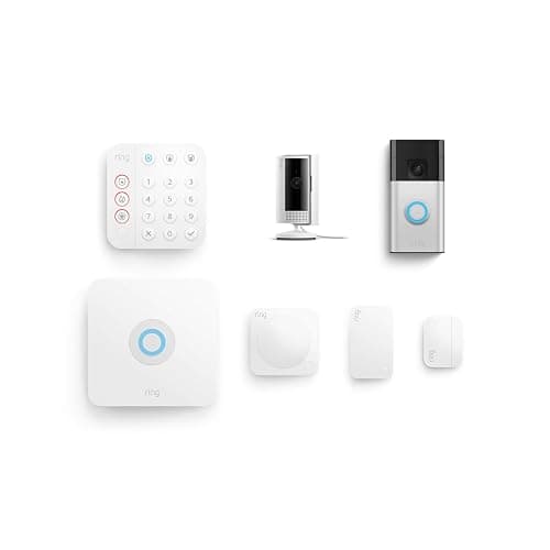 Ring Alarm 5-Piece Kit with Ring Battery Doorbell and Ring Indoor Cam 2nd Gen - Image 1
