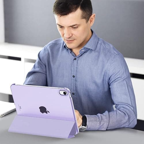 MoKo for iPad (A16) 11th Generation Case 11 Inch 2025, iPad 10th Generation Case 10.9 Inch 2022, Slim Stand Hard PC Translucent Back Shell Smart Cover, Support Touch ID, Auto Wake/Sleep,Lilac Purple thumbnail 8