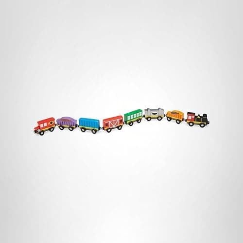 Melissa & Doug Wooden Magnetic Train Cars - 8 Piece Educational and Skill-Building Wooden Toy for Boys and Girls thumbnail 10