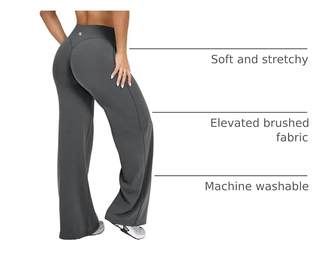 OQQ Yoga Pants Women High Waist Stretch Casual Soft Straight Leg Bottoms thumbnail 4