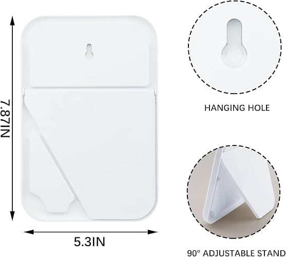 DVHOK 8-Inch Desktop Makeup Mirror, Portable Princess Mirror,Table Desk Wall Hanging Dual-Purpose Square Mirror White thumbnail 4