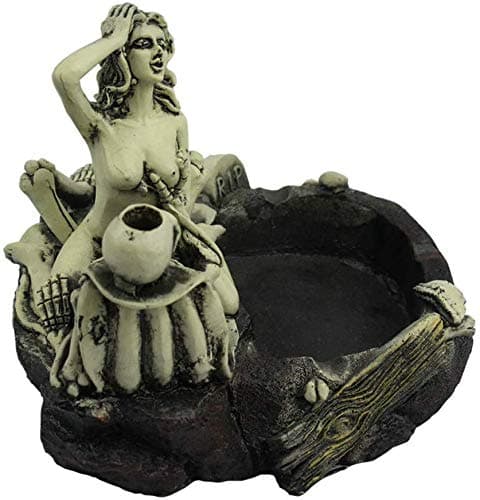 RUITASA Creative Skull Ashtray & Love Never Dies Skull Ashtray Fun Taste The Living Room Decoration for Smoking Room Decor Gifts for Smokers thumbnail 4