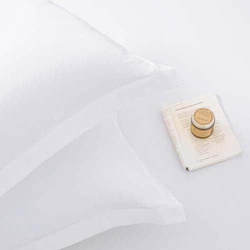 vveiiye Standard Pillow Shams Set of 2 White Pillow Shams Soft Microfiber Pillow Covers with Envelope Closure, Fade, Wrinkle and Shrink Resistant Bed Pillow Cases, 20 × 26 Inches thumbnail 3