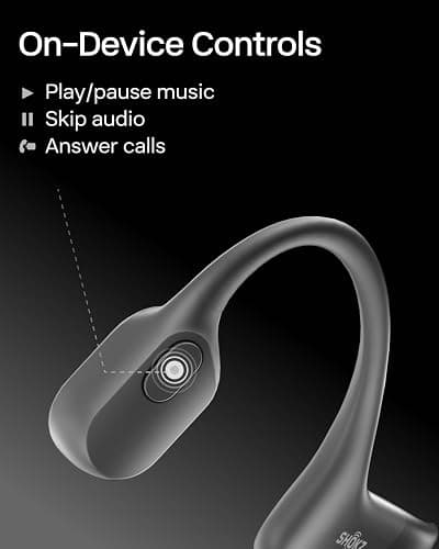 SHOKZ OpenRun Mini-Bone Conduction Headphones,Open-Ear Bluetooth Wireless Sport Headphones for Running & Workout,Sweat Resistant, Long 8H Playtime,Mic,with Hair Band-Black thumbnail 9