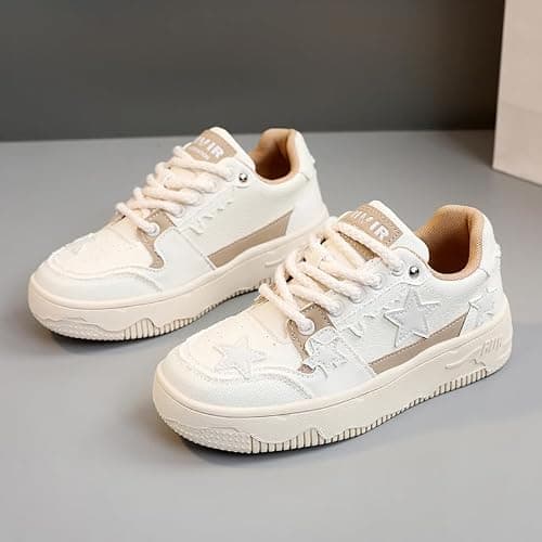 Star Shoes Walking Sneakers for Women - Chunky Platform Y2K Aesthetic Cute Stars Comfort Support US 4-8 thumbnail 4