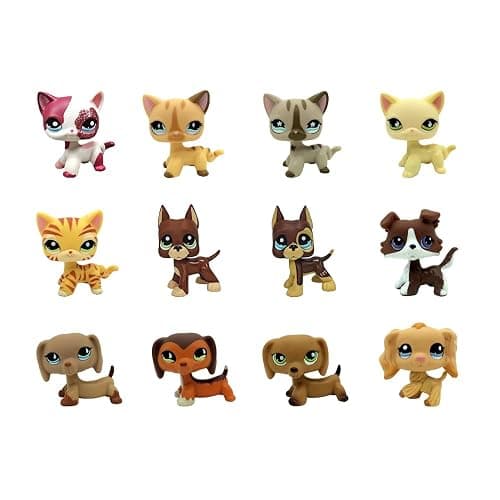 Cat Pack Dog Collie Great Dane Dachshund Cocker Spaniel Mini Pet Toys Sets Animal Figures Collection 2Pcs Random Styles - Image 1