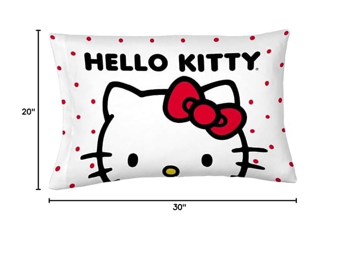 Hello Kitty Beauty Standard Beauty Silky Satin Standard Pillowcase Cover 20x30 for Hair and Skin, (Officially Licensed Product) thumbnail 2
