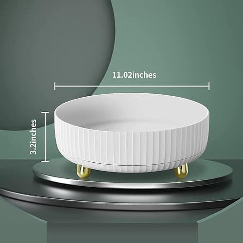 Bingobang Makeup Organiser 360 Rotating, Spinning Skincare Cosmetic Organizer Acrylic Large, Tidy Storage for Perfume, jewelery, Brush, Vanity Desk, Dresser, Bedroom, Office, Bathroom (White) thumbnail 6