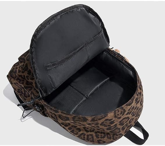 HOKMAH Fashion Cheetah Backpack Shoulder Bag, Trendy y2k Design Daypack Bookbag Leopard Print Coquette Purse Women Men Daily (Brown) thumbnail 7